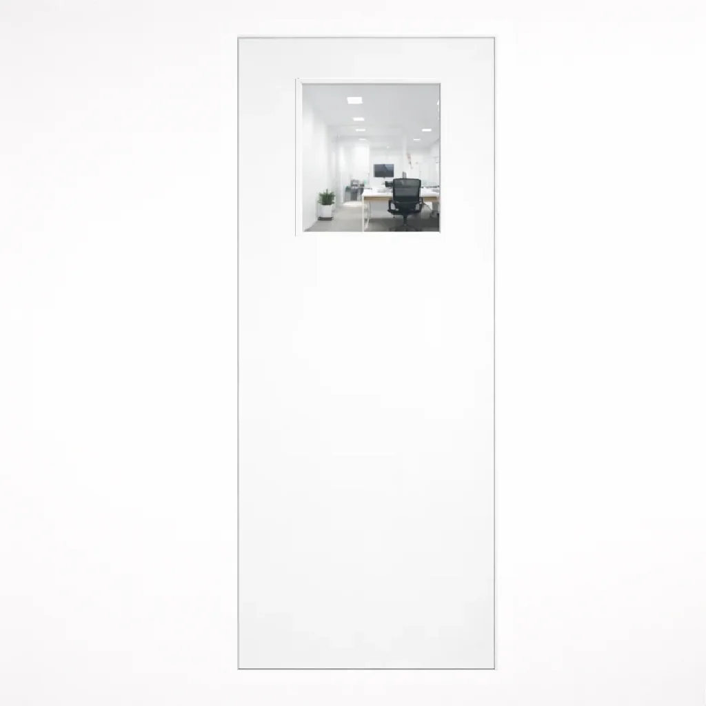 LPD White Primed 1 Square Clear Glazed FD30 Internal Office Door