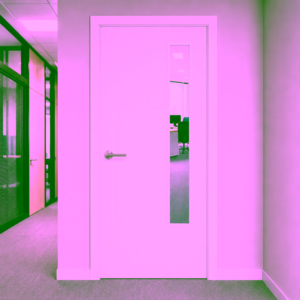 LPD Flush 20G White Clear Glazed Primed FD30 Internal Fire Door lifestyle