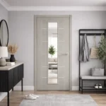LPD-Light-Grey-Laminate-Ladder-Clear-Glazed-Internal-Door-Lifestyle-Image