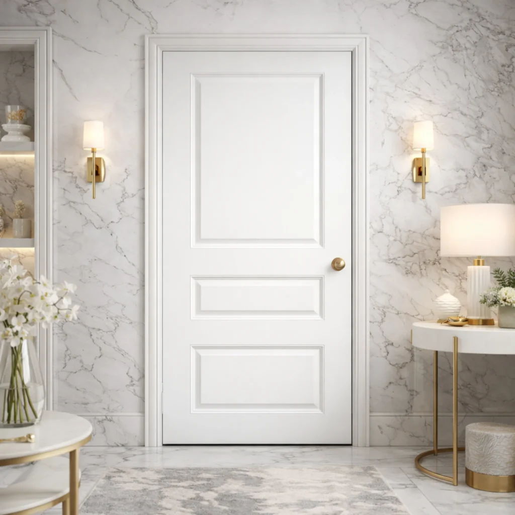 LPD White Primed Textured 3 Panel Hollow Core Internal Door