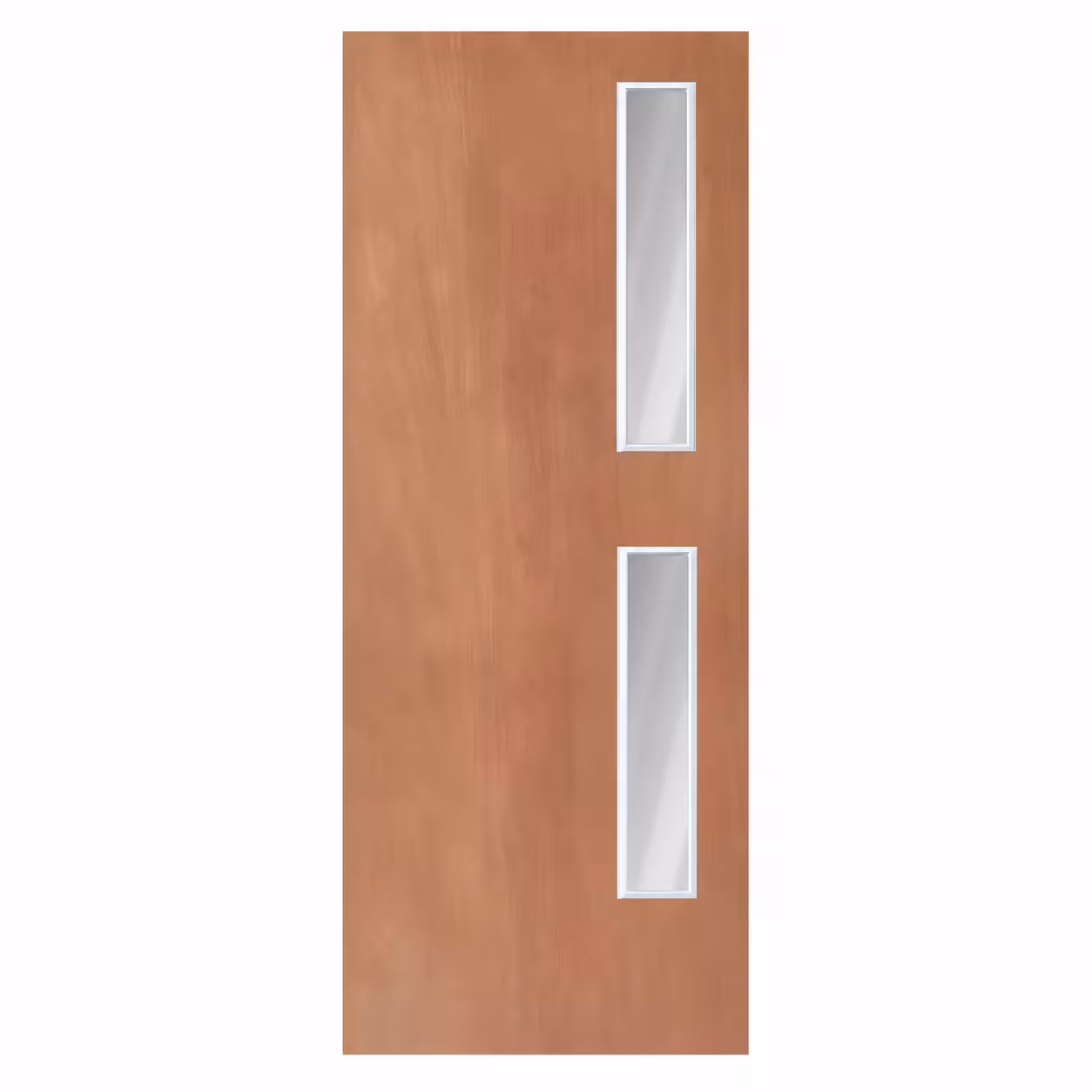 PREMDOR Light Oak 2L Clear Glazed With White Trim Internal FD60 Fire Door