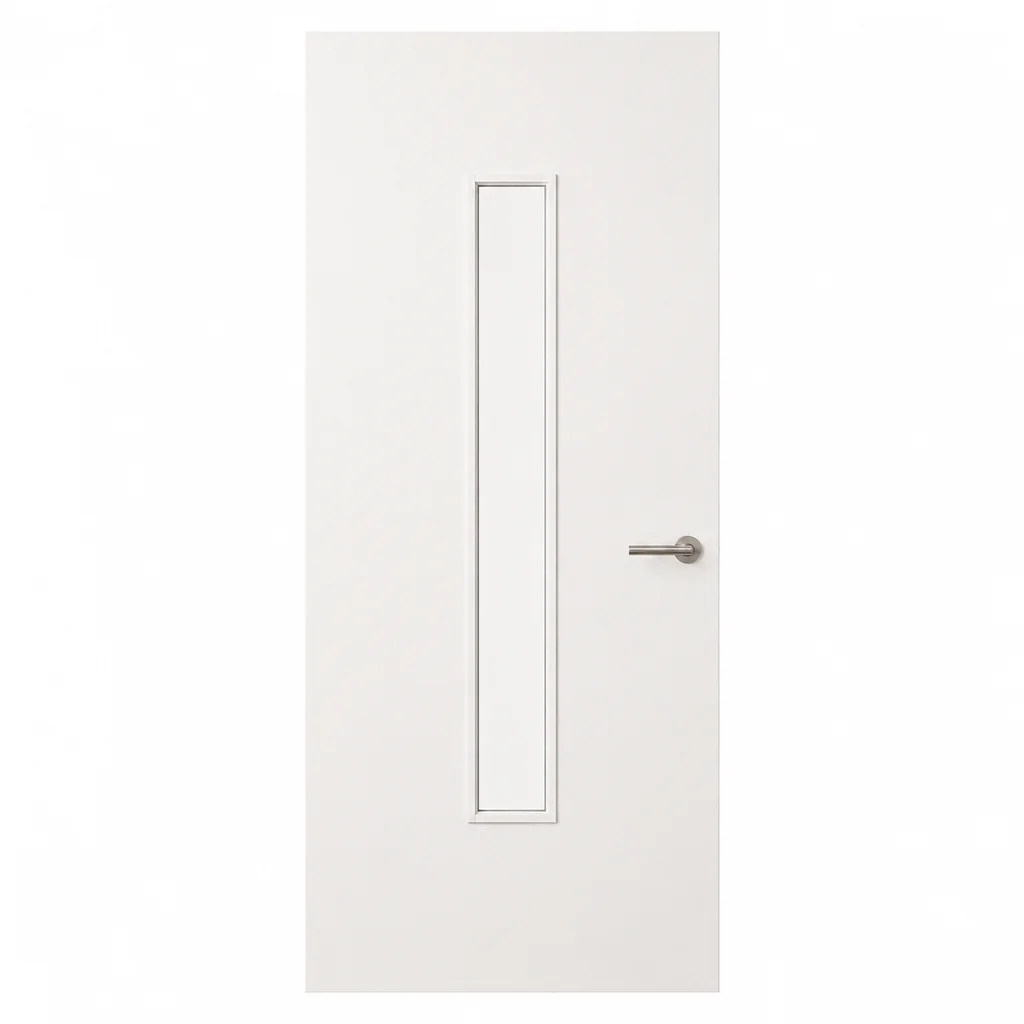 PREMDOR Primed White Mid Glass Unfinished Solid Fire Internal FD30 Fire Door