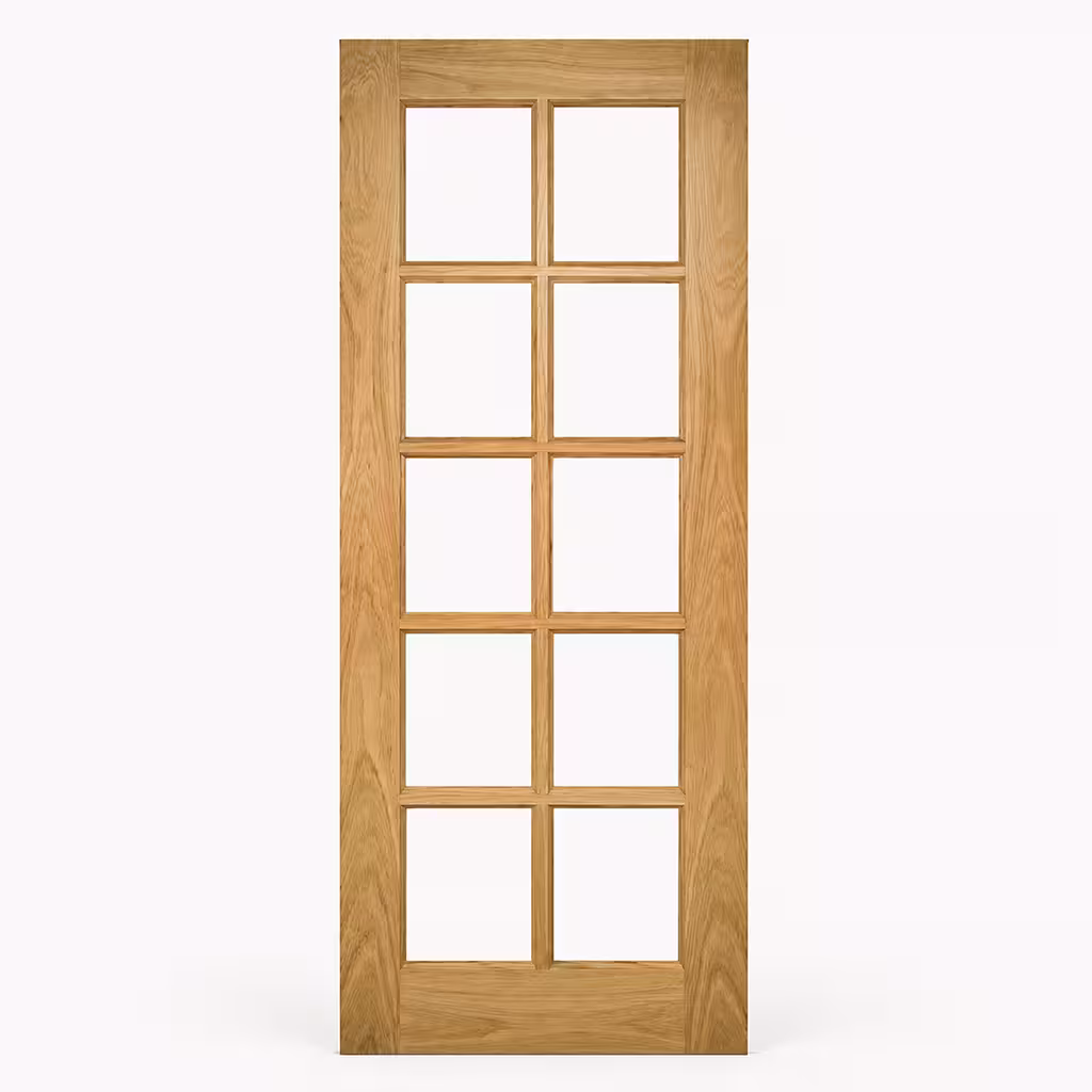Deanta Bristol Unfinished Oak Bevelled Glaze Internal Door