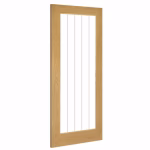 Deanta Ely Natural Oak 1 Lite Full Clear Glazed Unfinished Internal Door 1