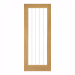 Deanta Ely Natural Oak 1 Lite Full Clear Glazed Unfinished Internal Door