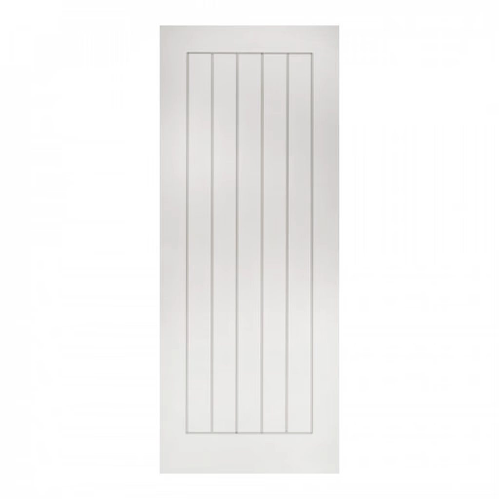 Deanta Ely White Primed Vertical Grooved FD60 Internal Fire Door