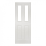 Deanta Rochester White Primed 2 Lite Clear Glazed Internal Door
