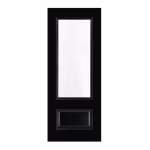 Deanta Sandringham Black Prefinished Clear Bevelled Glazed Internal Door 4