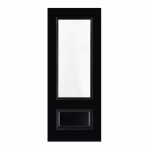 Deanta Sandringham Black Prefinished Clear Glazed FD30 Internal Fire Door