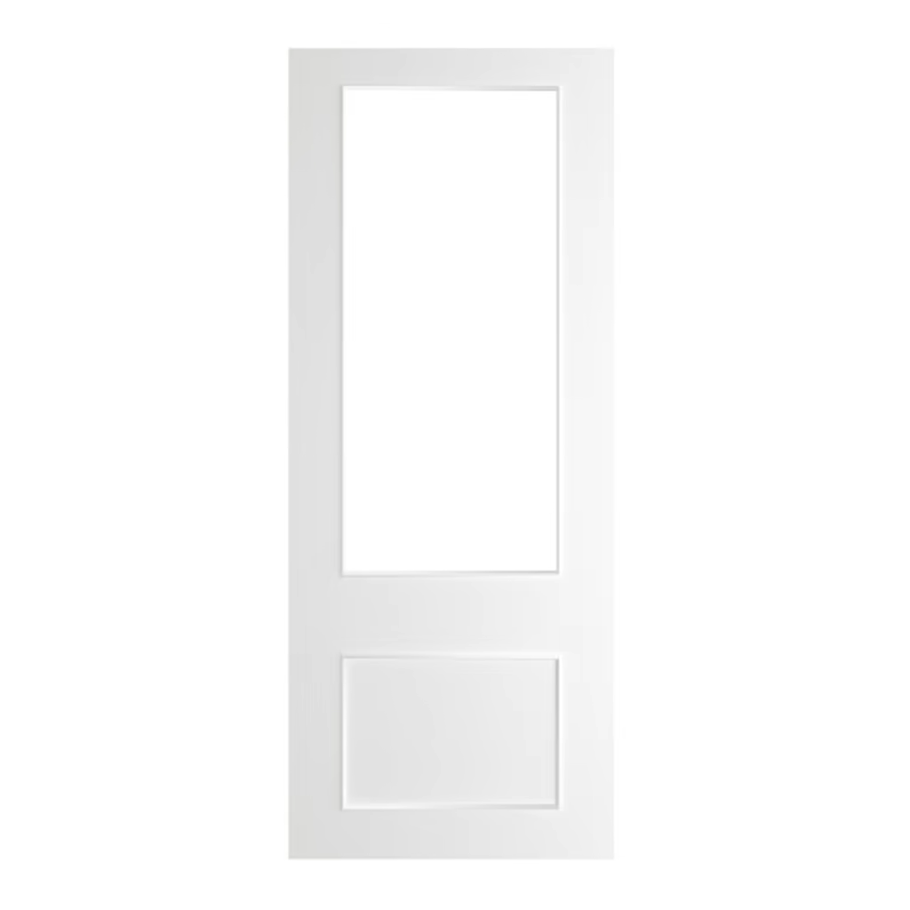 Deanta Sandringham White Primed Clear Bevelled Glazed Internal Door