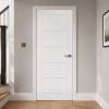 Deanta Seville White Primed FD60 Panelled Internal Fire Door lifestyle