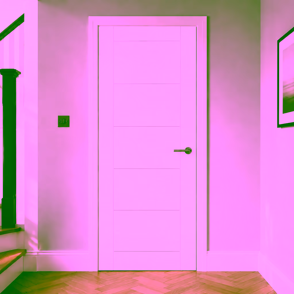 Deanta Seville White Primed FD60 Panelled Internal Fire Door lifestyle