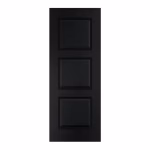 Deanta Trinity Black 3 Panel Prefinished FD30 Internal Fire Door