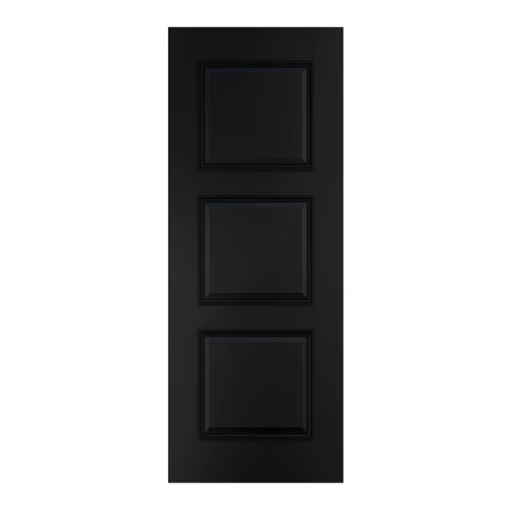 Deanta Trinity Black 3 Panel Prefinished FD30 Internal Fire Door
