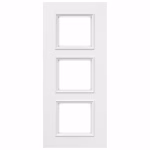 Deanta Trinity White Primed 3 Lite Clear Bevelled Glazed Internal Door