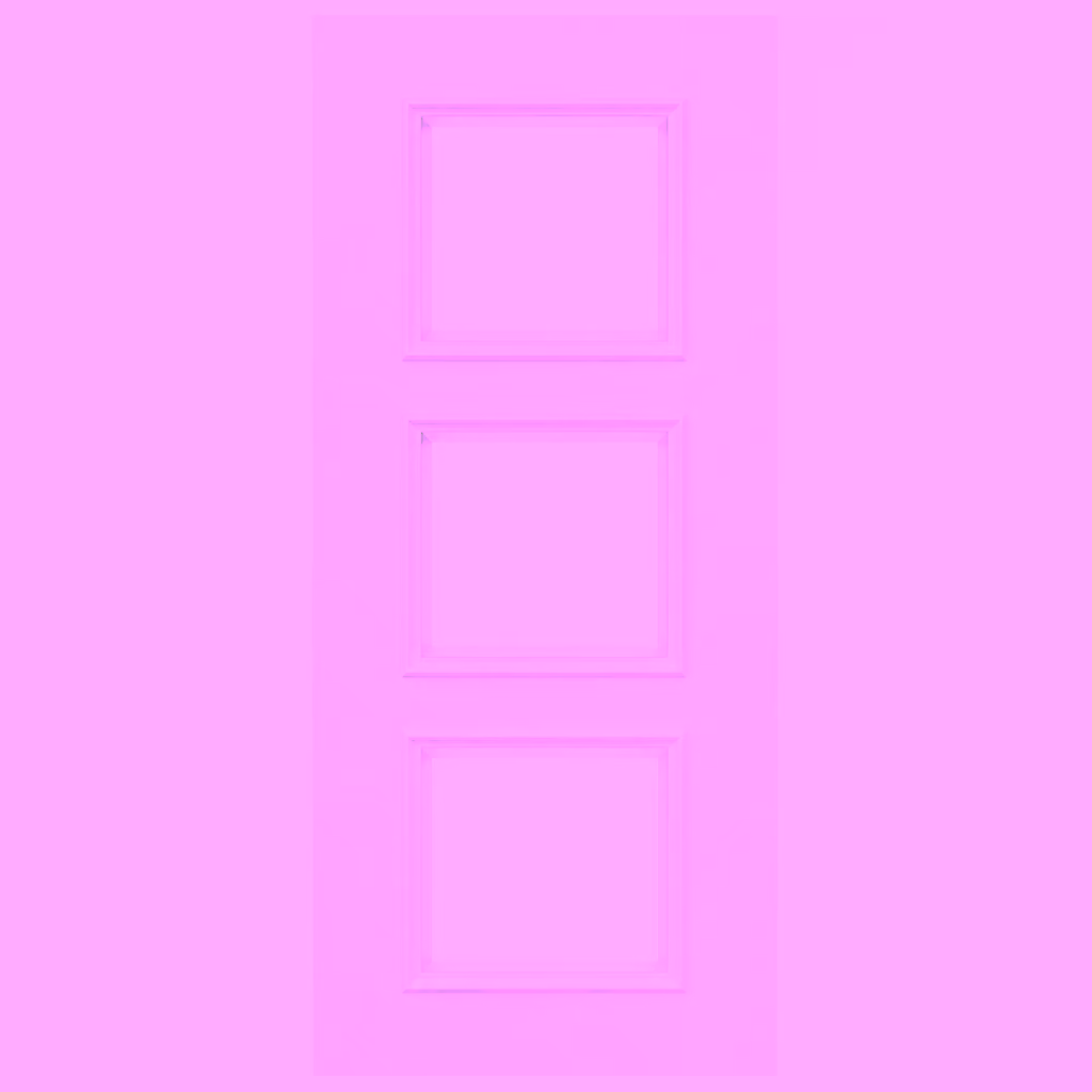Deanta Trinity White Primed 3 Lite Clear Bevelled Glazed Internal Door