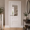 Deanta Windsor White Primed 3 Panel Clear Bevelled Glazed Internal Door lifestyle