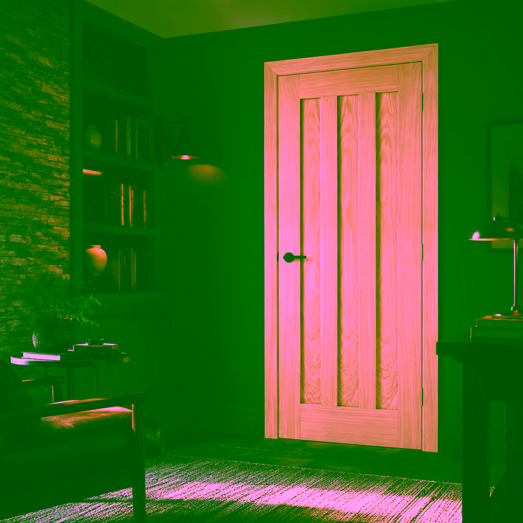 LPD Idaho Oak 3 Panel Unfinished FD30 Internal Fire Door lifestyle
