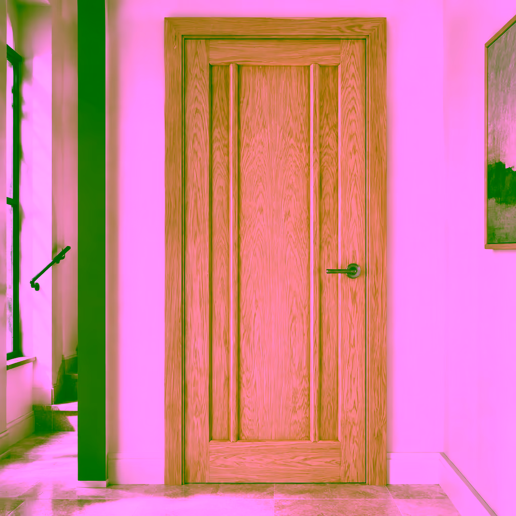 LPD Lincoln Oak 3 Panel Unfinished FD30 Internal Fire Door lifestyle