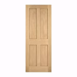 LPD London Oak 4 Panel Unfinished FD30 Internal Fire Door