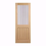 LPD Mexicano Oak Half Light Clear Glazed Pre-Finished FD30 Internal Fire Door