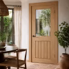 LPD Mexicano Oak Half Light Clear Glazed Pre-Finished FD30 Internal Fire Door lifestyle