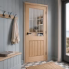 LPD Mexicano Oak Half Light Clear Glazed Unfinished FD30 Internal Fire Door lifestyle