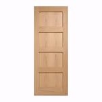 LPD Shaker Oak 4 Panel Unfinished FD30 Internal Fire Door