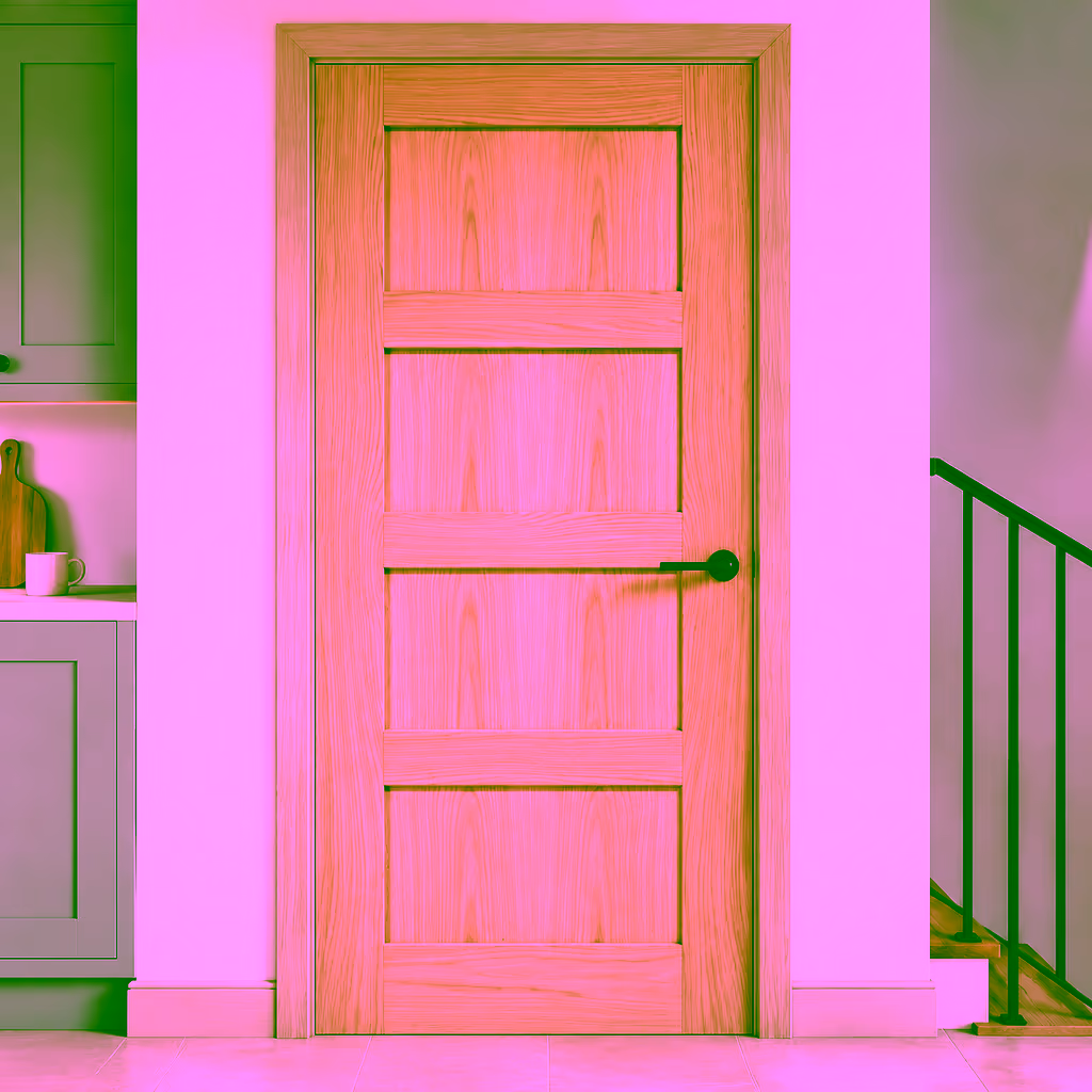 LPD Shaker Oak 4 Panel Unfinished FD30 Internal Fire Door lifestyle