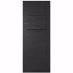 LPD Vancouver Black Ash 5 Panel Pre-Finished Laminate FD30 Internal Fire Door