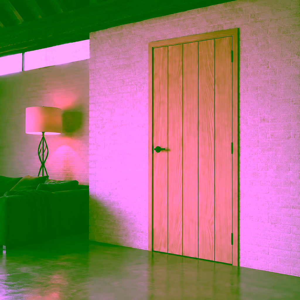 LPD Wexford Oak 5 Panel Unfinished FD30 Internal Fire Door life style
