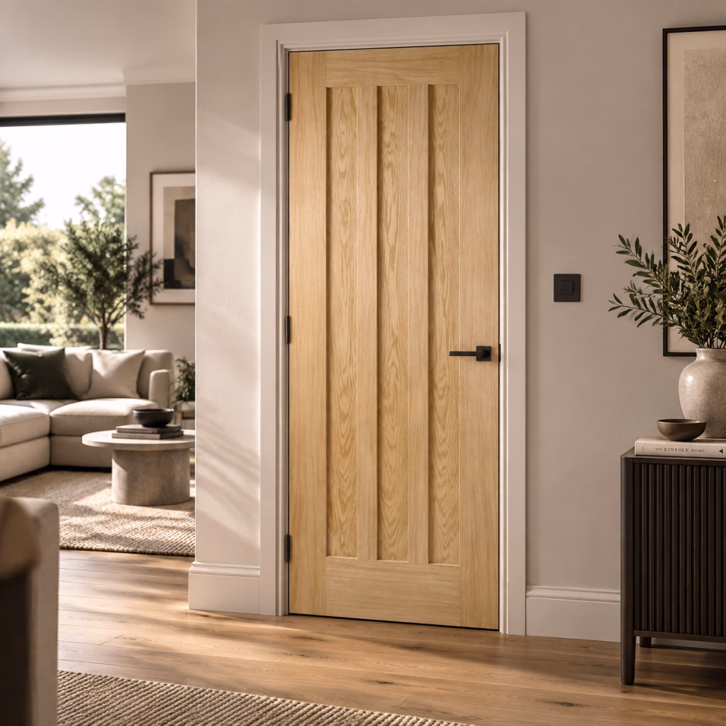 LPD Idaho Oak 3 Panel Unfinished FD30 Internal Fire Door