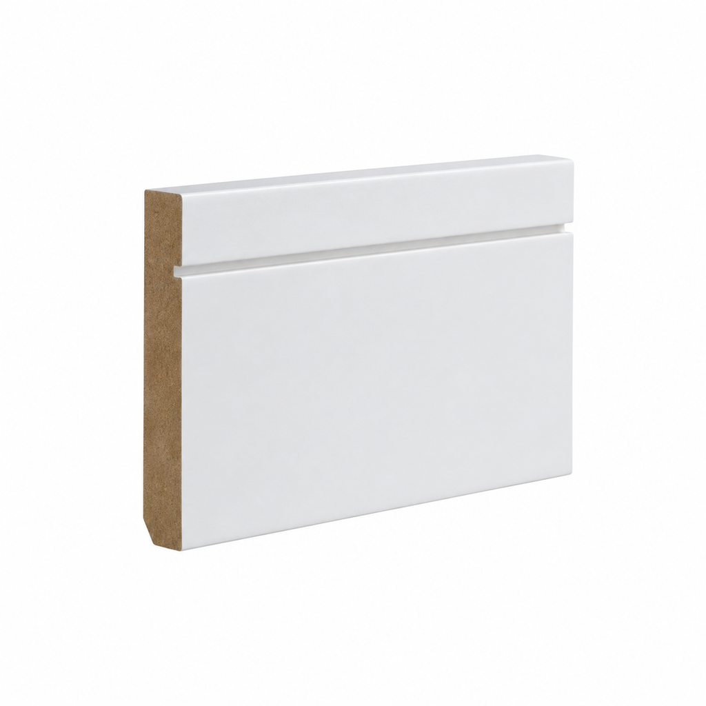 Deanta White Primed Shaker Skirting Board