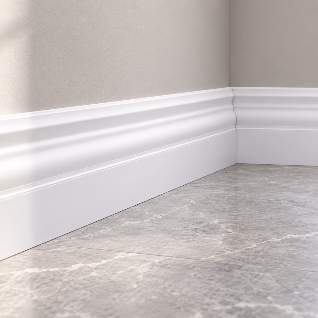 Deanta White Primed Ulysses Skirting Board