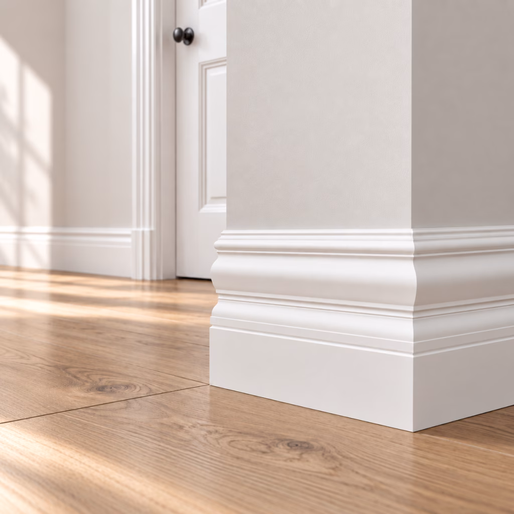 Deanta White Primed Victoriana Skirting Board