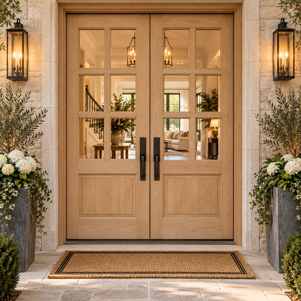 LPD GTP 2P Unglazed Unfinished Hemlock Veneer External Door Pair