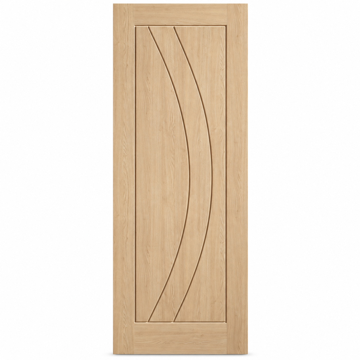 LPD Girona Grooved Unfinished Oak Veneer FD30 Fire Door