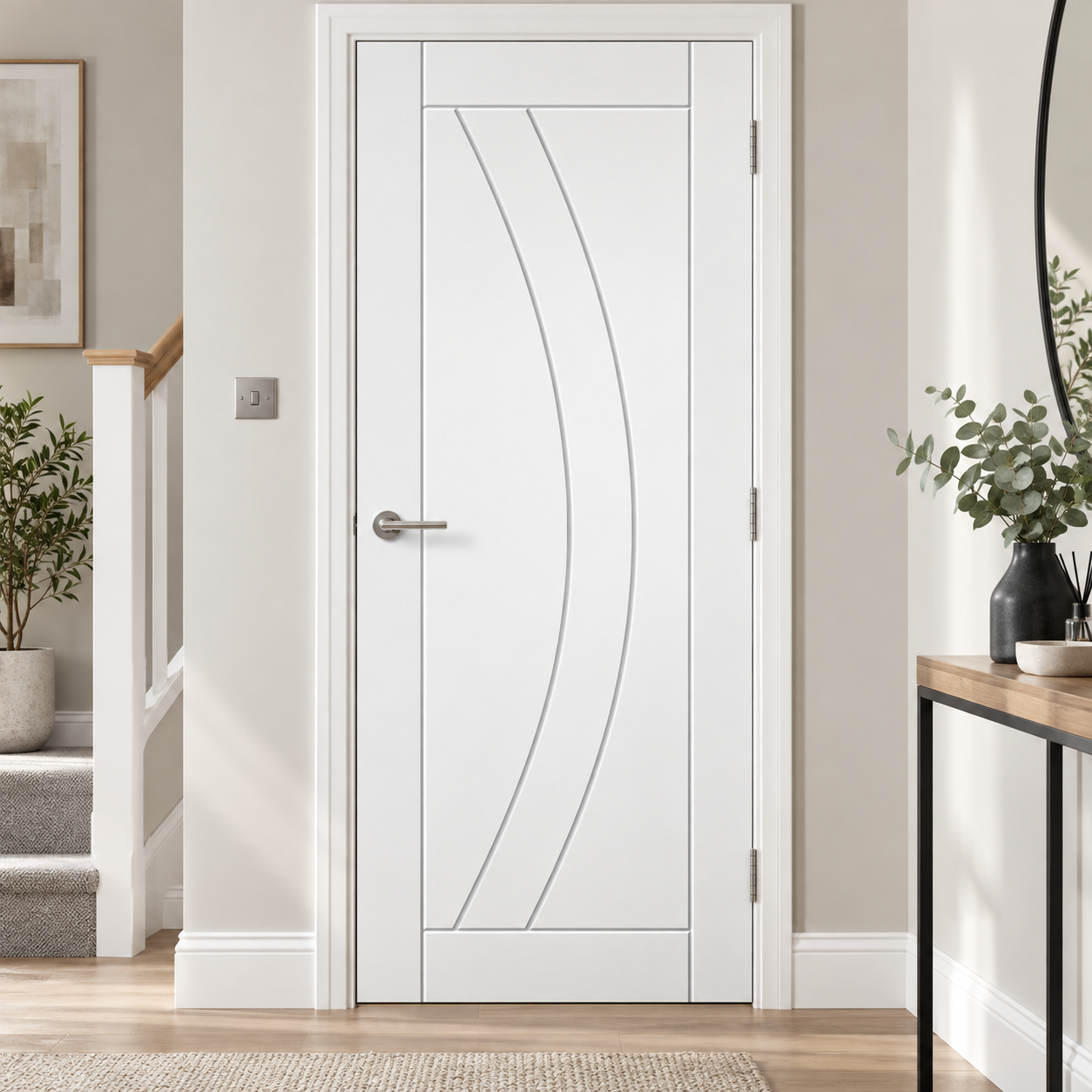 LPD Girona White Primed Grooved FD30 Fire Door
