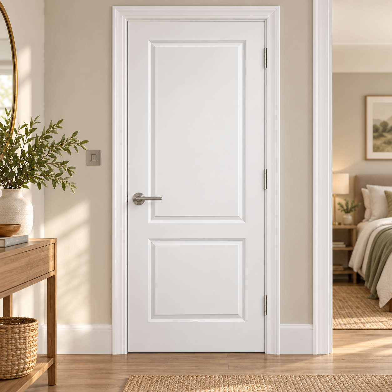 LPD Smooth 2 Panel White Primed FD30 Fire Door